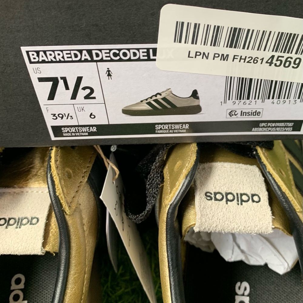 adidas Gold and Black Low-Top Athletic Sneakers - Picture 4 of 5